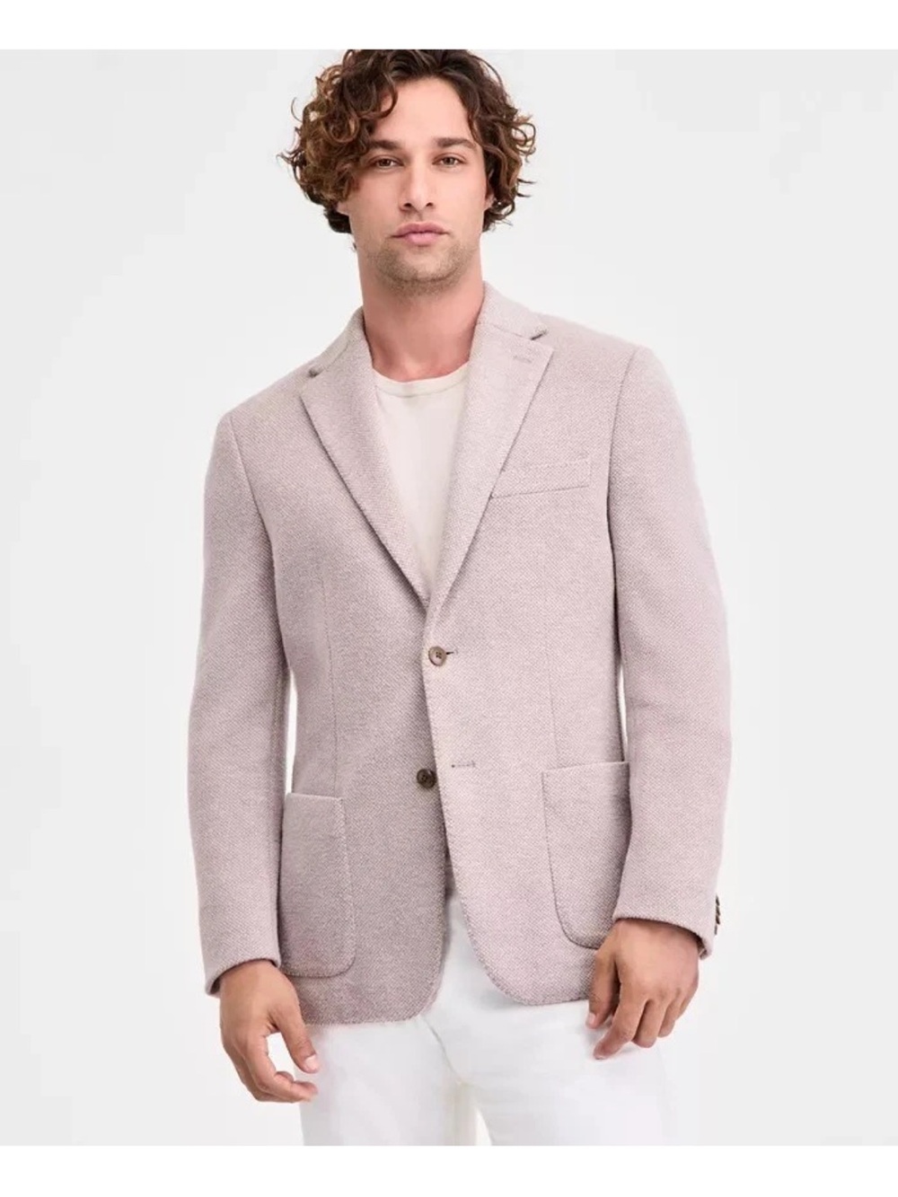 NEW Men's Michael Kors Red Knit Blazer Jacket. Modern Casual Tailoring 46L